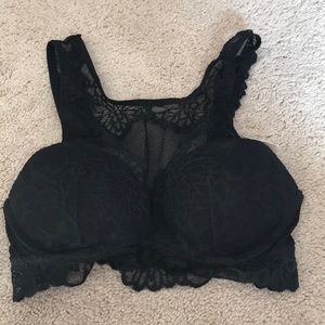 High neck eyelash bralette